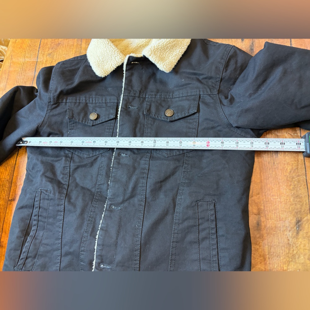 Women's Black Sherpa-Lined Chore/Barn Utility Jacket XS - Picture 6 of 8